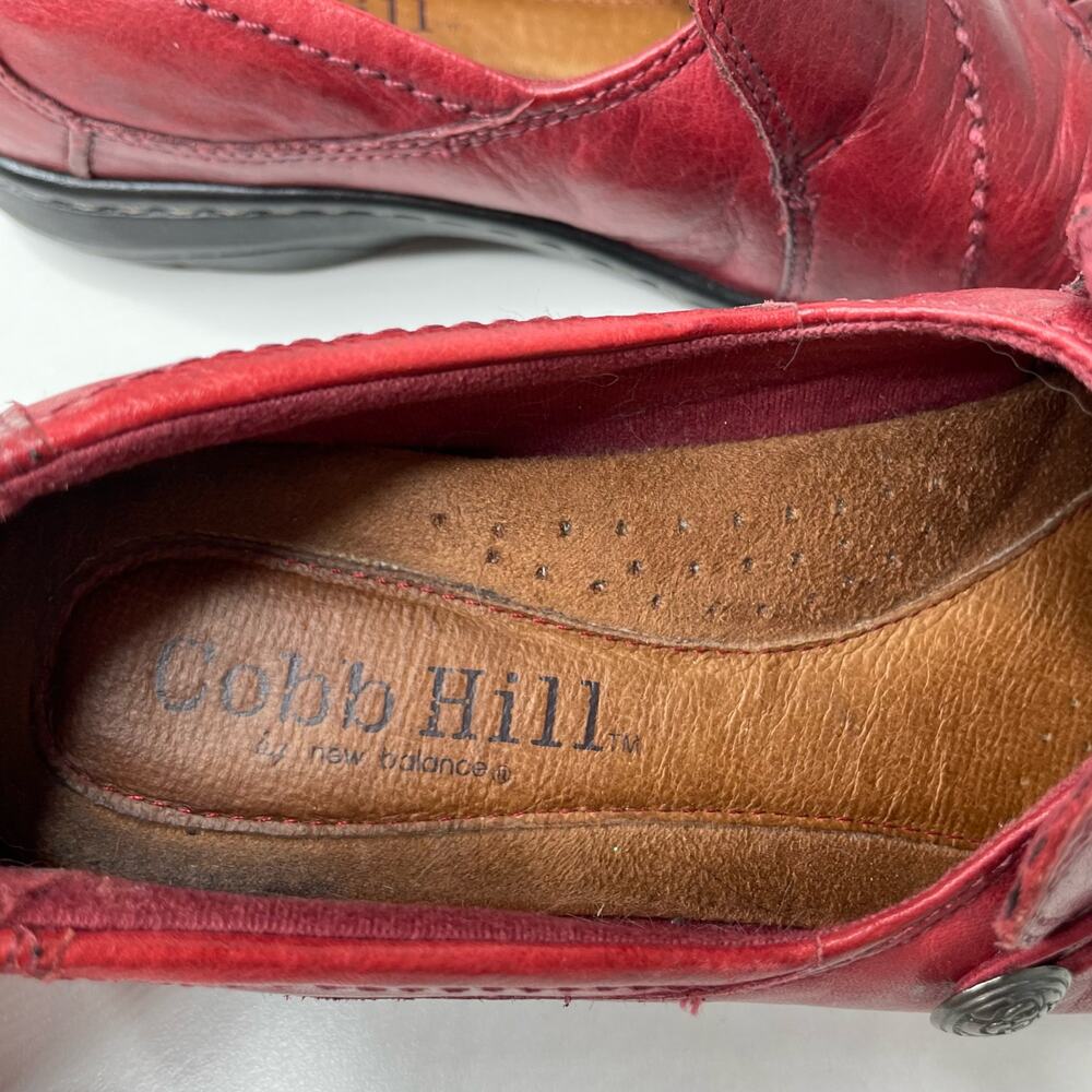 Cobb Hill New Balance Loafers Paulette Leather Slip On Women's Red 7 M Comfort - Picture 9 of 11